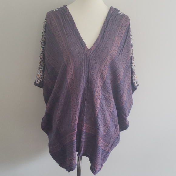 Free People Tops - Free People Embroidered Poncho